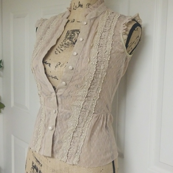 Free People Sheer Lace Top - Picture 4 of 8